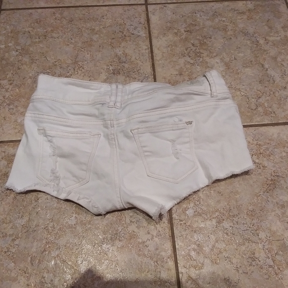 White Ripped Shorts - Picture 2 of 3